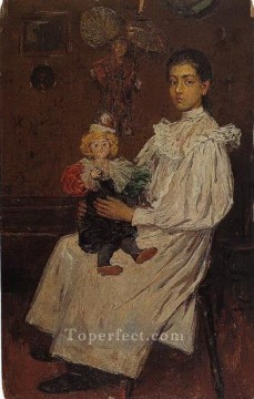 ferdinand 7in his robes of state Painting - The Child and His Doll 1896 Pablo Picasso